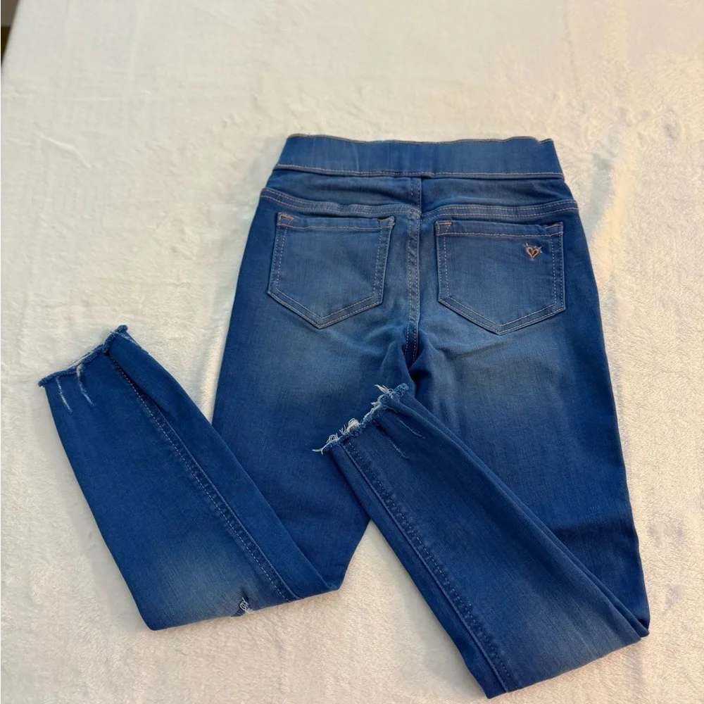 Justice Indigo Wash Distressed Little Girls’ Size 6 Leggings